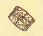 Русальный браслет из латуни- древнерусские украшения - Квадрат Сварога- компания Кудесы